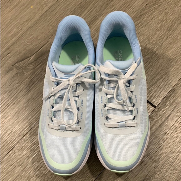 Skechers Slip-ins: GO GOLF Flight Heel Pillow Ultra Lightweight Lt. Blue sz 8.5 - Picture 2 of 13